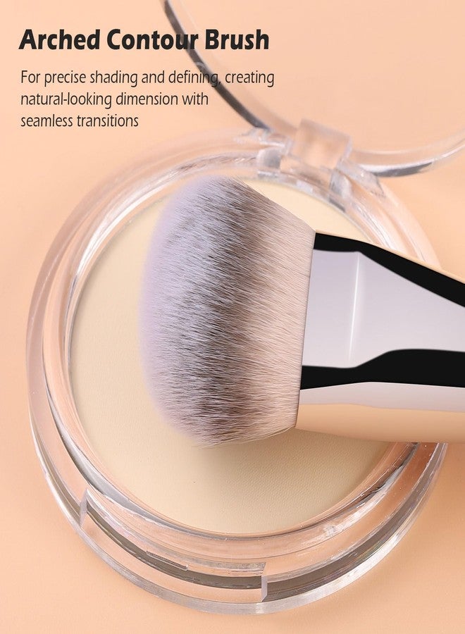 TEOYALL Dual-Ended Contour Concealer Brush, Sculpting Defining and Angled Under Eye Synthetic Bristles for Liquid Cream Powder - Image 2